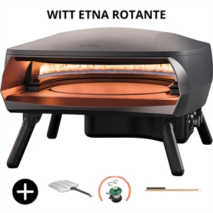 Witt Etna Rotante Pizza ovn - Graphite inkl. gasregulator + pizzaspade + Pizzabørste